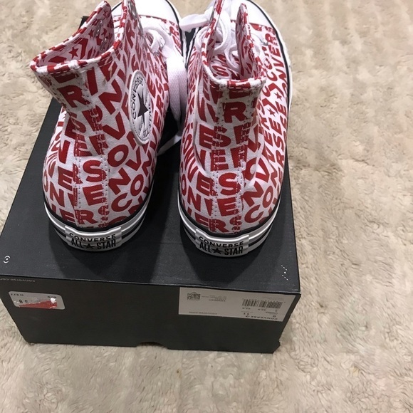 Converse CTAS HI Logo red/white sneakers - Picture 4 of 5